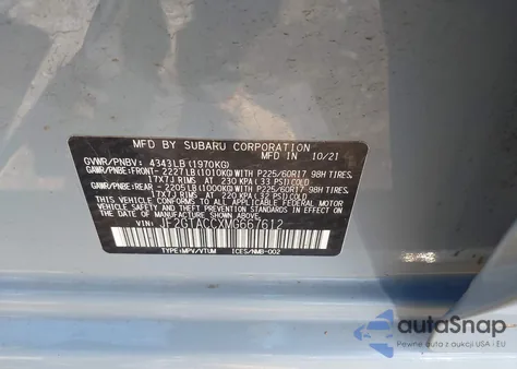 2021 Subaru Crosstrek Premium из США, поврежденный, VIN JF2GTACCXMG667612